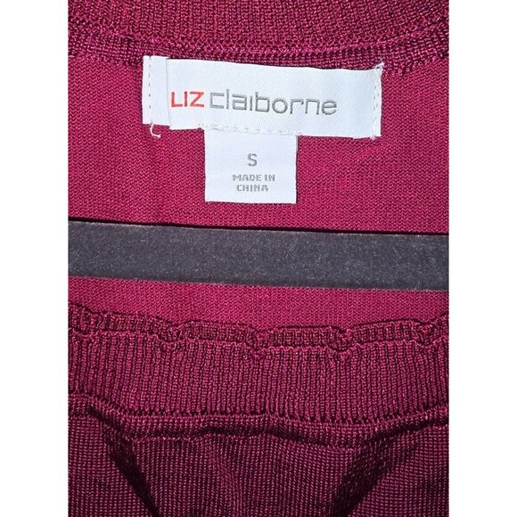 Liz Claiborne Womens Sleeveless Knit Sweater Top Madrid Rose Size S - Picture 3 of 6